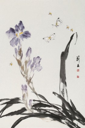 陈薪名《花香》 中美协会员吉祥水墨 第六届全国花鸟画展金奖获得者