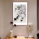 【已售】陈薪名《紫气东来》 第六届全国花鸟画展金奖获得者