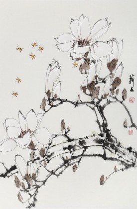 陈薪名《春花烂漫》 中美协会员吉祥水墨 第六届全国花鸟画展金奖获得者