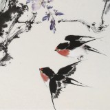 【已售】陈薪名《紫气东来》 第六届全国花鸟画展金奖获得者