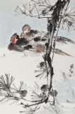 【已售】陈薪名《松雪锦鸡图》 第六届全国花鸟画展金奖获得者
