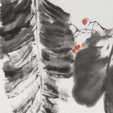 【已售】陈薪名《玉兔呈祥》 中美协会员 第六届全国花鸟画展金奖获得者