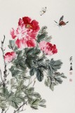 【已售】陈薪名《花开富贵》 第六届全国花鸟画展金奖获得者