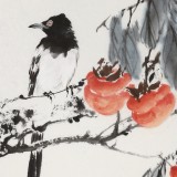 【已售】陈薪名《喜事多多》吉祥水墨 第六届全国花鸟画展金奖获得者