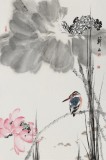 陈薪名《荷花清翠图》 中美协会员 第六届全国花鸟画展金奖获得者