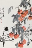 【已售】陈薪名《喜事多多》吉祥水墨 第六届全国花鸟画展金奖获得者