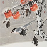 陈薪名《喜柿多》 中美协会员 第六届全国花鸟画展金奖获得者