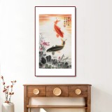 可定制 周升达 三尺《富贵久鱼》 中国画院国画组长（询价）