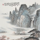 【已售】廖崧越 四尺三开《溪山到处有芳林》 广西桂林美协会员