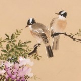 【已售】皇甫小喜 四尺斗方《紫气东来》 河南著名花鸟画家