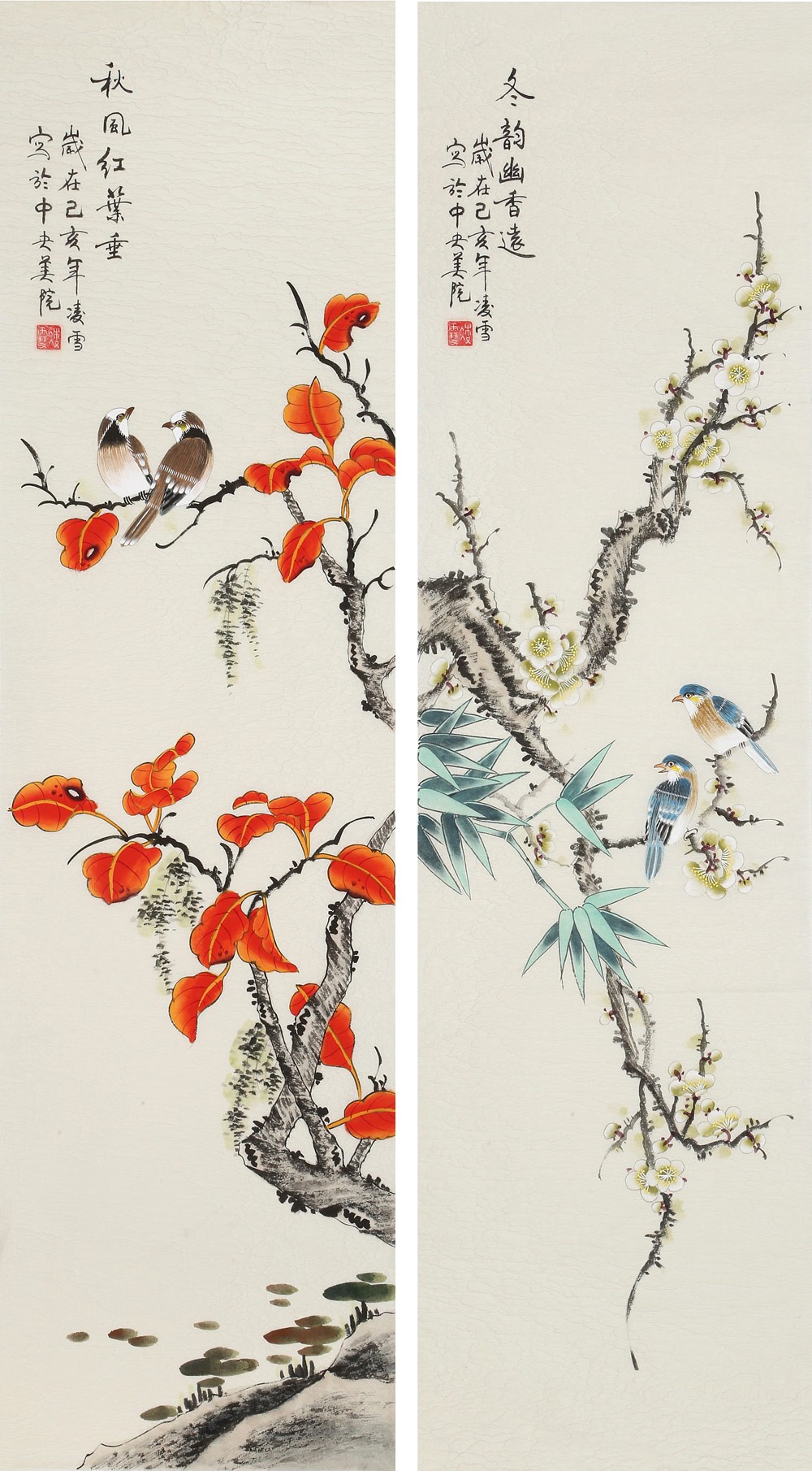 中国古美術・純手描き・四条屏・鹰画芯・国画・李苦禅印款・肉筆・宣紙・文房置物 中国古美術・純手描き・四条屏・鹰画芯・国画・李苦禅印款・肉筆