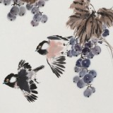 【已售】陈薪名《珠光》 中美协会员 第六届全国花鸟画展金奖获得者