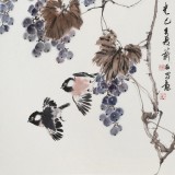 【已售】陈薪名《珠光》 中美协会员 第六届全国花鸟画展金奖获得者