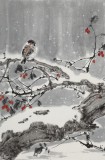 【已售】陈薪名《雪韵》 第六届全国花鸟画展金奖获得者