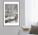 【已售】陈薪名《雪韵》 第六届全国花鸟画展金奖获得者