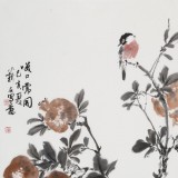 【已售】陈薪名《笑口常开》 中美协会员 第六届全国花鸟画展金奖获得者