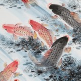 【已售】梁景欣 四尺《九龙献瑞》 青大美院学院派画家