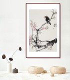 【已售】陈薪名《鸣春》 中美协会员 第六届全国花鸟画展金奖获得者