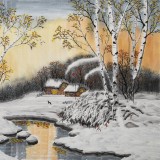 【已售】何一鸣 四尺《瑞雪丰年》 冰雪画派画家 师从于志学