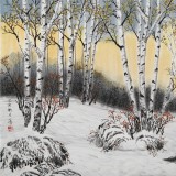 【已售】何一鸣 四尺《瑞雪丰年》 冰雪画派画家 师从于志学