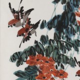 邹友蒸 《无限春晖》1993年作 已故山野派绘画大家