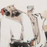 【已售】连红武 四尺斗方《共君一醉一陶然》 徐悲鸿画院华北分院副院长