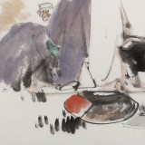 【已售】连红武 四尺斗方《共君一醉一陶然》 徐悲鸿画院华北分院副院长