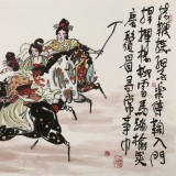 王永刚 四尺《唐风马球图》 78岁国家一级美术师