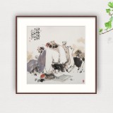 【已售】连红武 四尺斗方《共君一醉一陶然》 徐悲鸿画院华北分院副院长