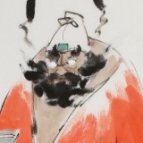 【已售】连红武 四尺三开《镇宅图》 徐悲鸿画院华北分院副院长
