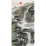 【已售】王友金 四尺《旭日探幽图》