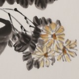 【已售】庾超然 四尺三开《秋菊有佳色》 黄鹤楼书画院院长