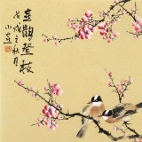 【已售】皇甫小喜 四尺斗方《喜鹊登枝》 河南著名花鸟画家