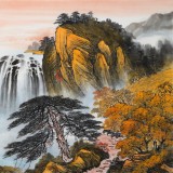 【已售】杨铭昌 小六尺《富水长流》 安徽山水画研究协会理事