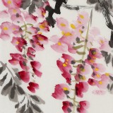 庾超然 四尺三开《紫藤花开》 黄鹤楼书画院院长