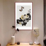 庾超然 四尺三开《秋菊》 黄鹤楼书画院院长