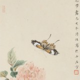 【已售】覃得住 工笔画《叶有清风花带露》 千竹书院成员 师从方严