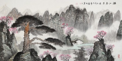 【已售】刘爱成 四尺《漓江春早》