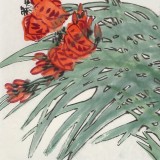 王永刚 三尺斗方《引蝶图》 国家一级美术师（询价）