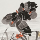 王永刚 三尺《芦花深处听江流》 国家一级美术师（询价）