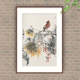 【已售】陈薪名《秋硕图》 中美协会员 第六届全国花鸟画展金奖获得者