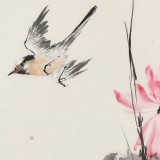 【已售】陈薪名《荷风清远》中美协会员 第六届全国花鸟画展金奖获得者