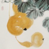 【已售】陈薪名《福禄长久》中美协会员 第六届全国花鸟画展金奖获得者