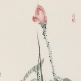 陈薪名《荷塘清香》 中美协会员 第六届全国花鸟画展金奖获得者