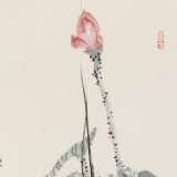 陈薪名《荷塘清香》 中美协会员 第六届全国花鸟画展金奖获得者