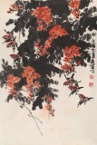 邹友蒸 《雀趣图》1993年作 已故山野派绘画大家