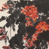 邹友蒸 《雀趣图》1993年作 已故山野派绘画大家