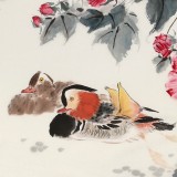 【已售】陈薪名《鸳鸯双栖》吉祥水墨 第六届全国花鸟画展金奖获得者