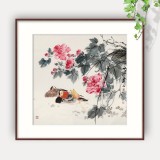 【已售】陈薪名《鸳鸯双栖》吉祥水墨 第六届全国花鸟画展金奖获得者