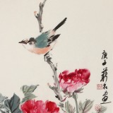 【已售】陈薪名《春风富贵》 中美协会员 第六届全国花鸟画展金奖获得者